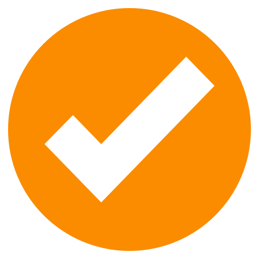 orange check mark