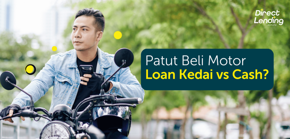 cara beli motor loan kedai atau cash