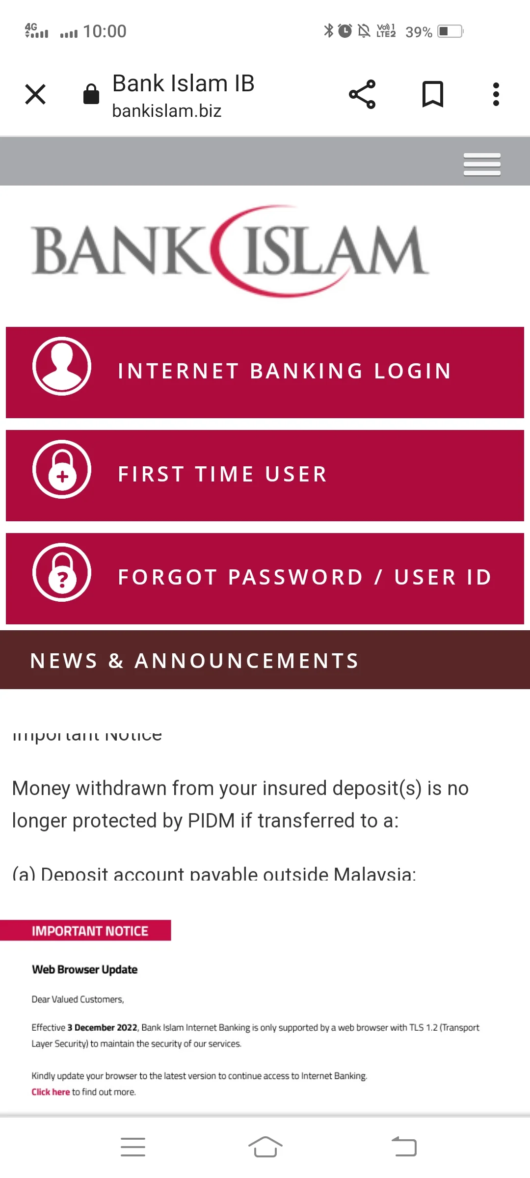 penyata bank islam
