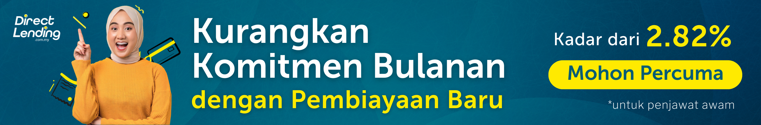 kurangkan komitmen bulanan dengan pembiayaan baru direct lending