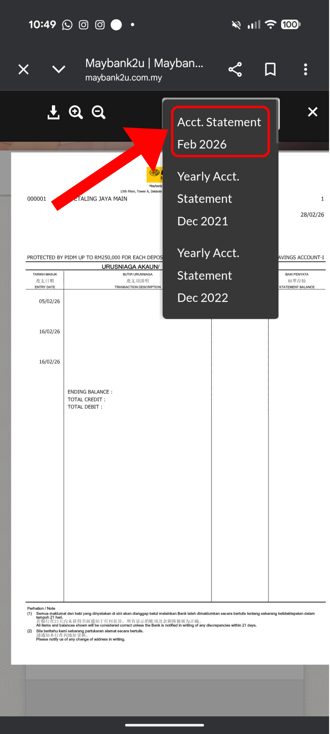 penyata bank maybank 3